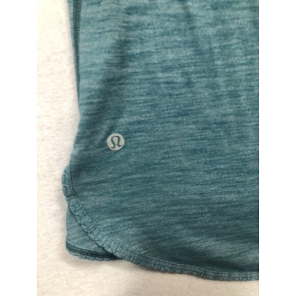 Lululemon 105 F Singlet Tank Top Heathered Desert Teal Green Women's Size 6 - Picture 7 of 7